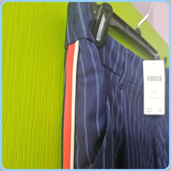 Anthropologie Avery Pleated Wide-Leg Trousers by Maeve: Pinstripe Track Edition - Picture 5 of 6